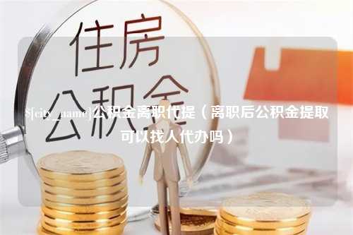 陇南公积金离职代提（离职后公积金提取可以找人代办吗）